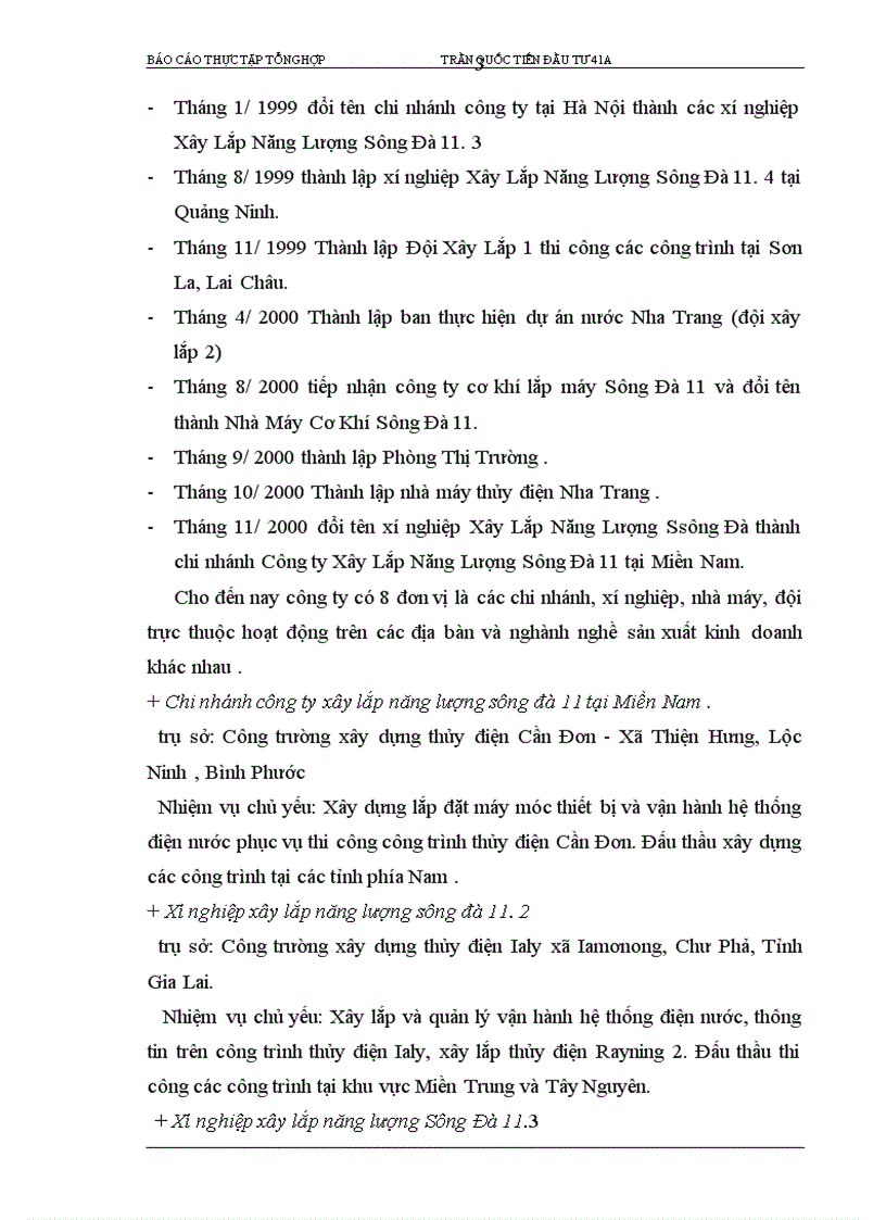image for page Báo cáo thực tập tại Công ty Xây Lắp năng lượng Sông Đà 11