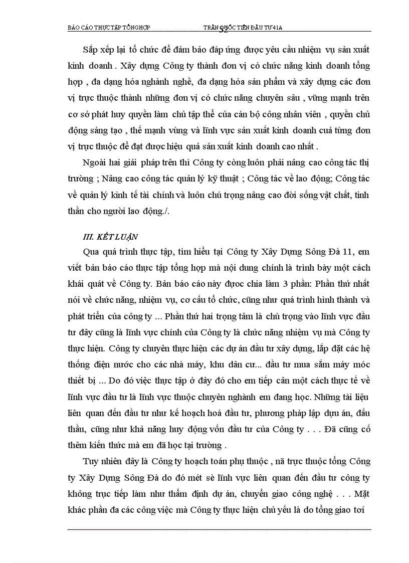 image for page Báo cáo thực tập tại Công ty Xây Lắp năng lượng Sông Đà 11