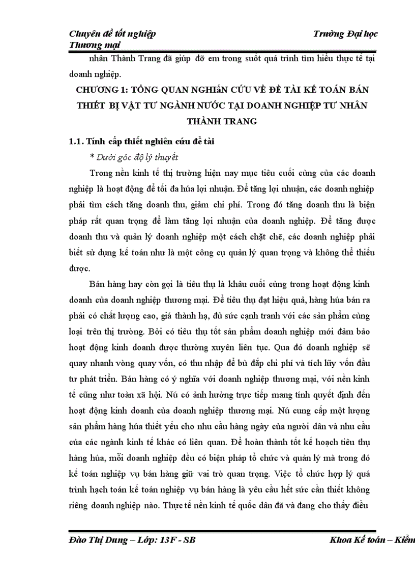 image for page Kế toán bán thiết bị vật tư ngành nước tại doanh nghiệp tư nhân Thành Trang