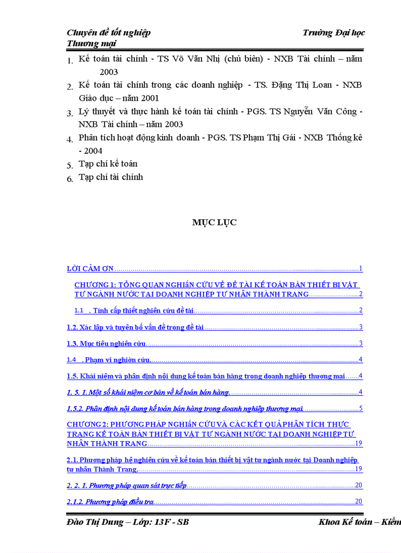image for page Kế toán bán thiết bị vật tư ngành nước tại doanh nghiệp tư nhân Thành Trang