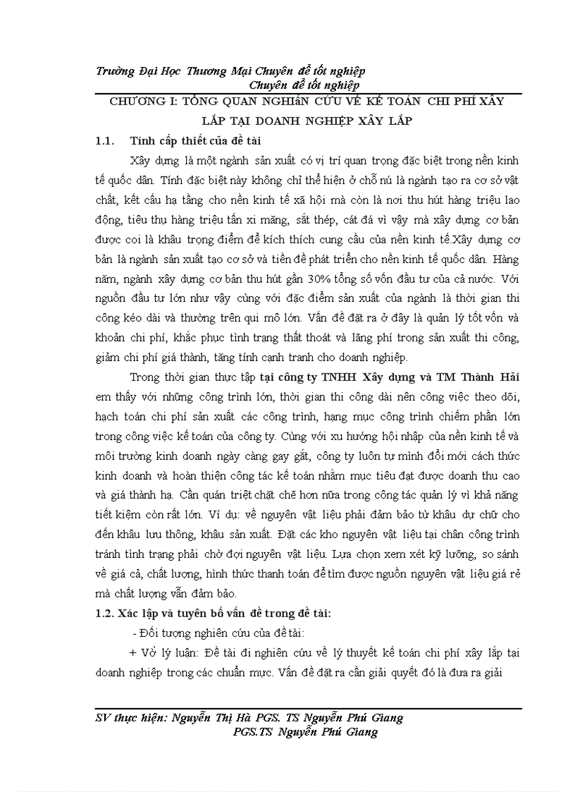 image for page Kế toán chi phí xây lắp công trình” Nhà hiệu bộ trường THCS tam hiệp” tại công ty TNHH và TM Thành Hải