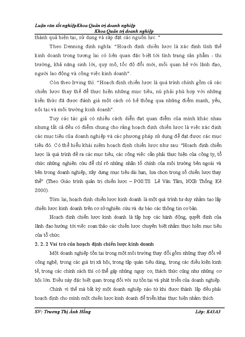 image for page Hoạch định chiến lược kinh doanh của Công ty cổ phần phát triển thương mại Trường Thịnh