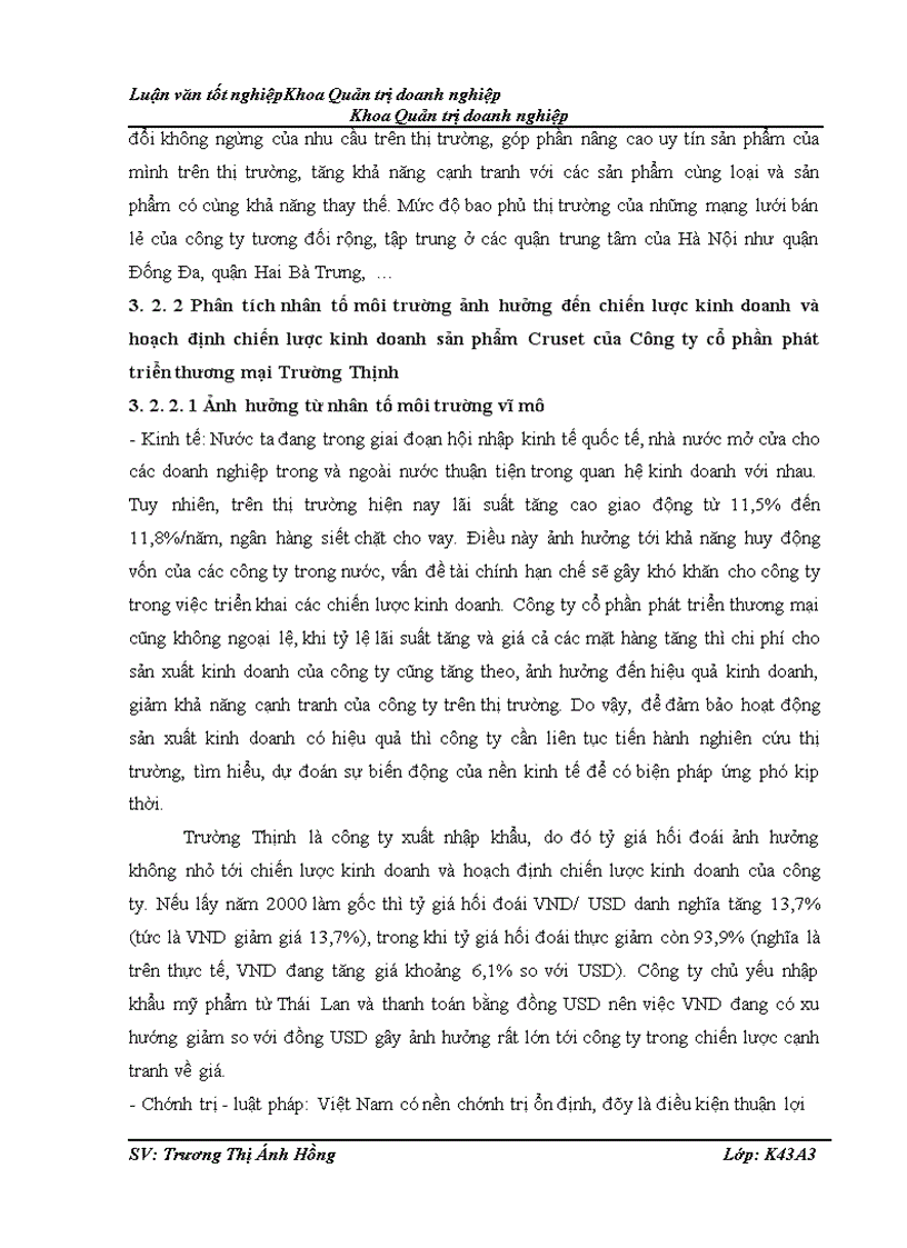 image for page Hoạch định chiến lược kinh doanh của Công ty cổ phần phát triển thương mại Trường Thịnh