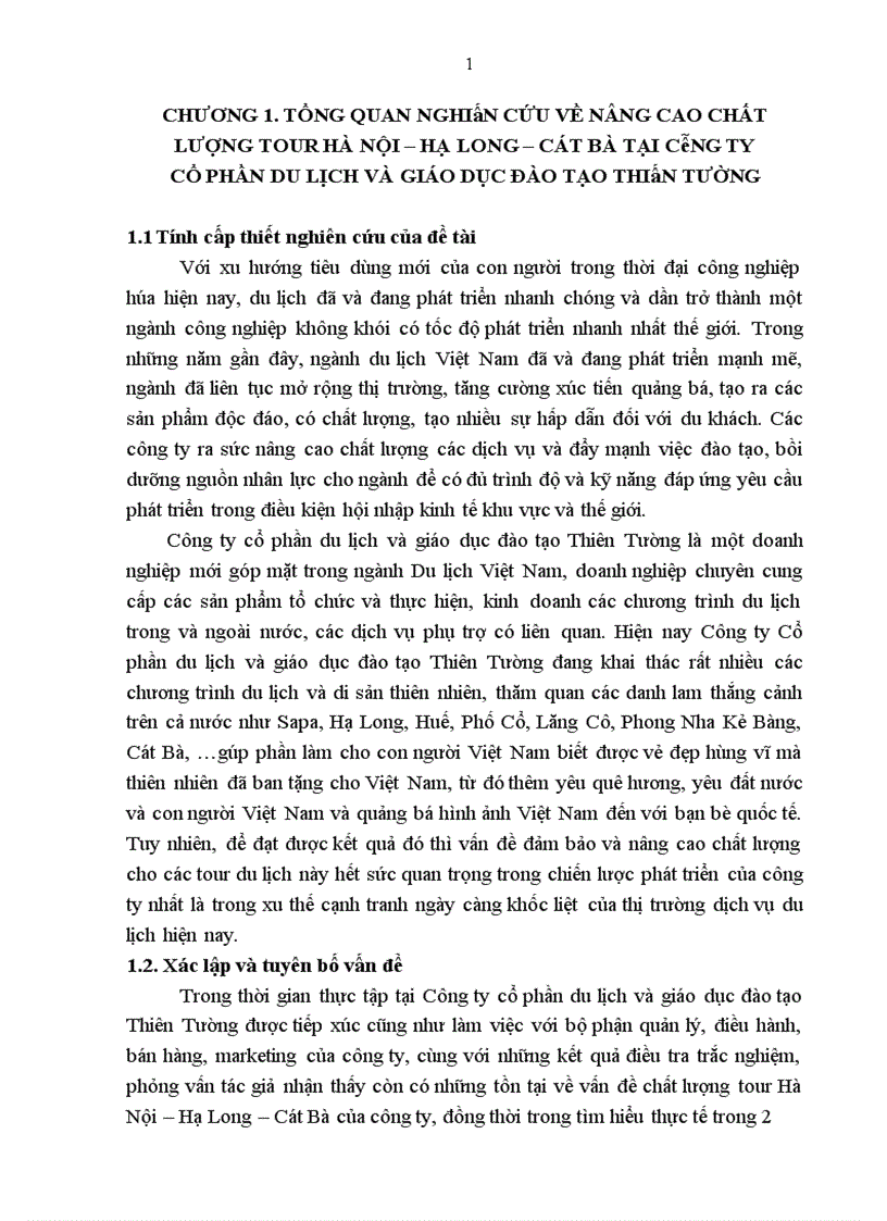 image for page Giải pháp nâng cao chất lượng Tour Hà Nội – Hạ Long – Cát Bà tại Công ty cố phần du lịch và giáo dục đào tạo Thiên Tường