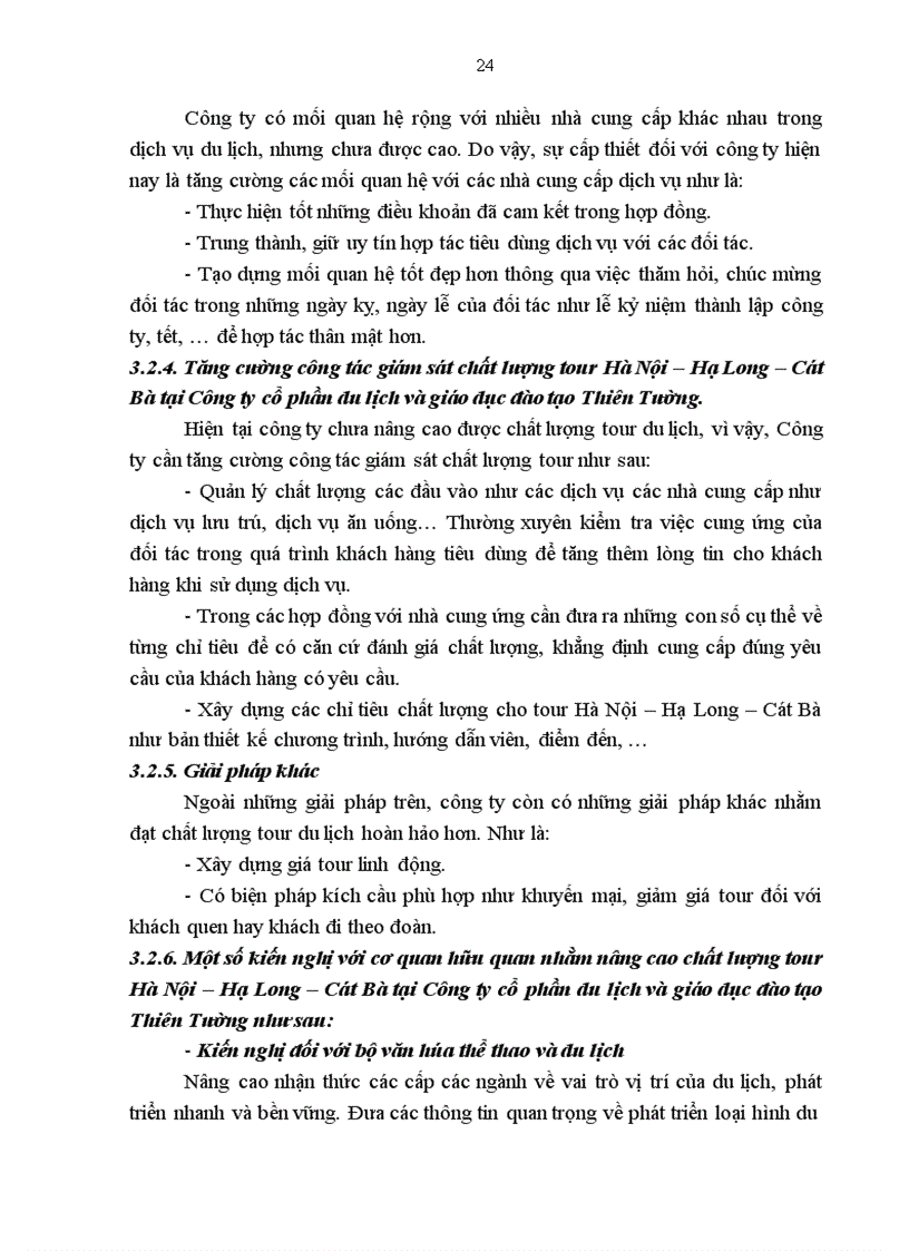 image for page Giải pháp nâng cao chất lượng Tour Hà Nội – Hạ Long – Cát Bà tại Công ty cố phần du lịch và giáo dục đào tạo Thiên Tường