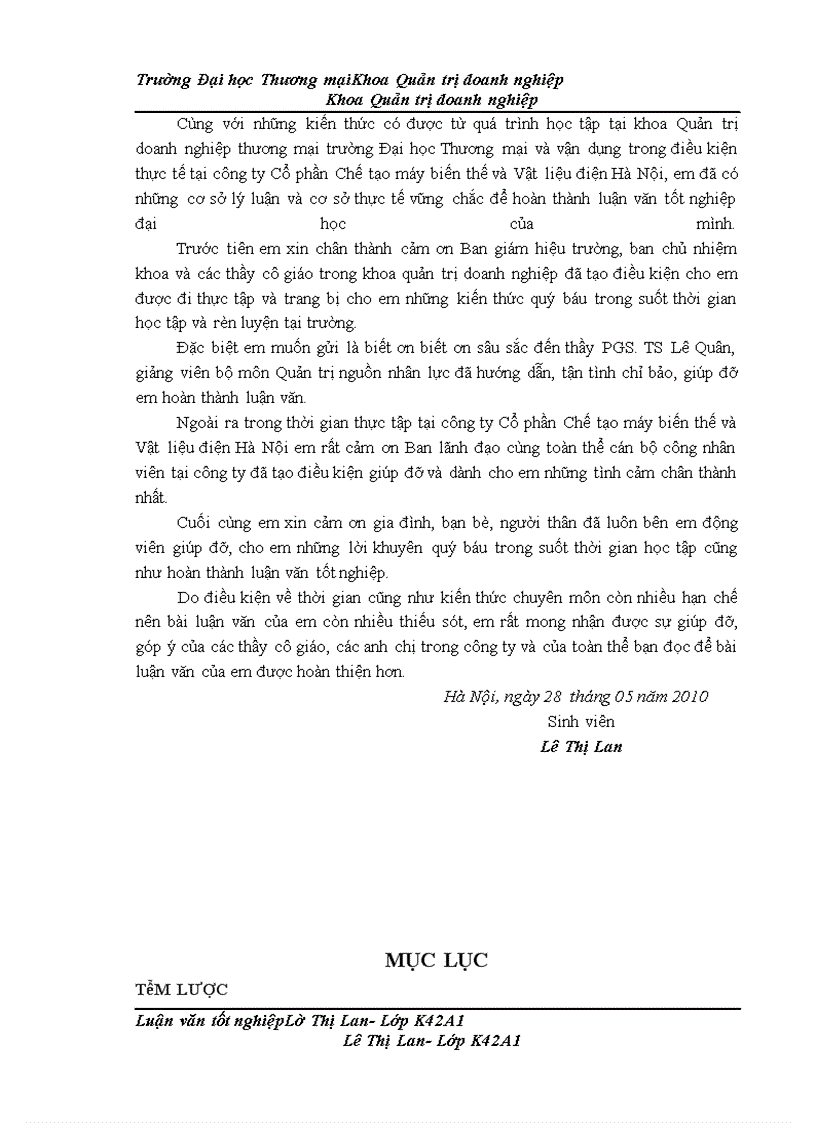 image for page Hoàn thiện công tác đãi ngộ phi tài chính tại công ty cổ phần chế tạo máy biến thế và vật liệu điện Hà Nội