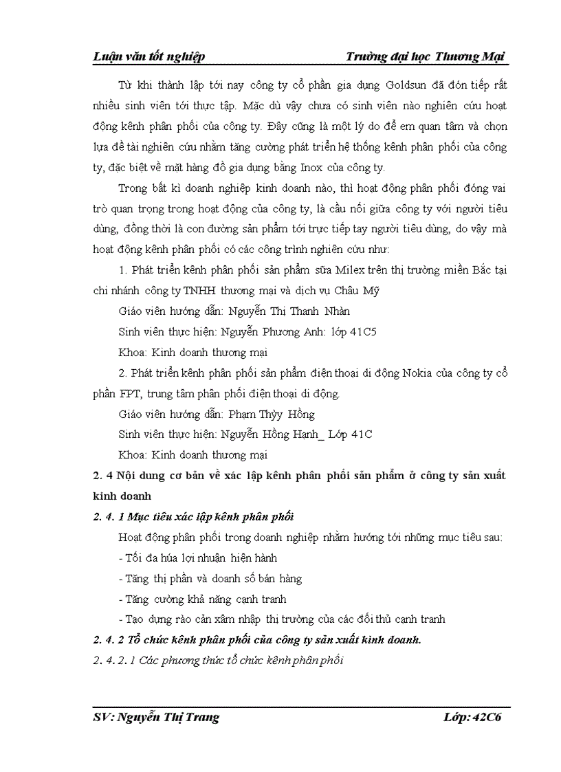 image for page Phát triển kênh phân phối sản phẩm bằng Inox của công ty cổ phần gia dụng Goldsun trên thị trường miền Bắc