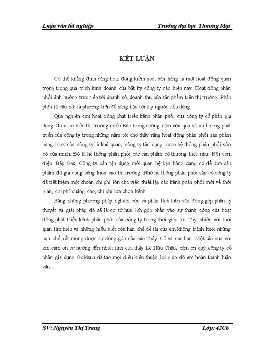image for page Phát triển kênh phân phối sản phẩm bằng Inox của công ty cổ phần gia dụng Goldsun trên thị trường miền Bắc