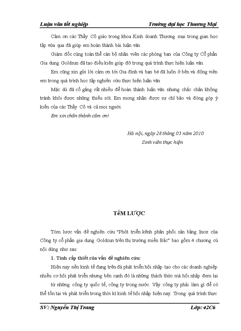 image for page Phát triển kênh phân phối sản phẩm bằng Inox của công ty cổ phần gia dụng Goldsun trên thị trường miền Bắc