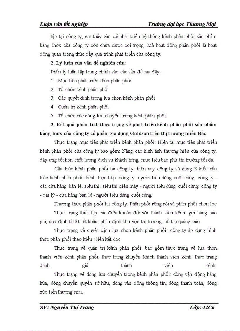 image for page Phát triển kênh phân phối sản phẩm bằng Inox của công ty cổ phần gia dụng Goldsun trên thị trường miền Bắc