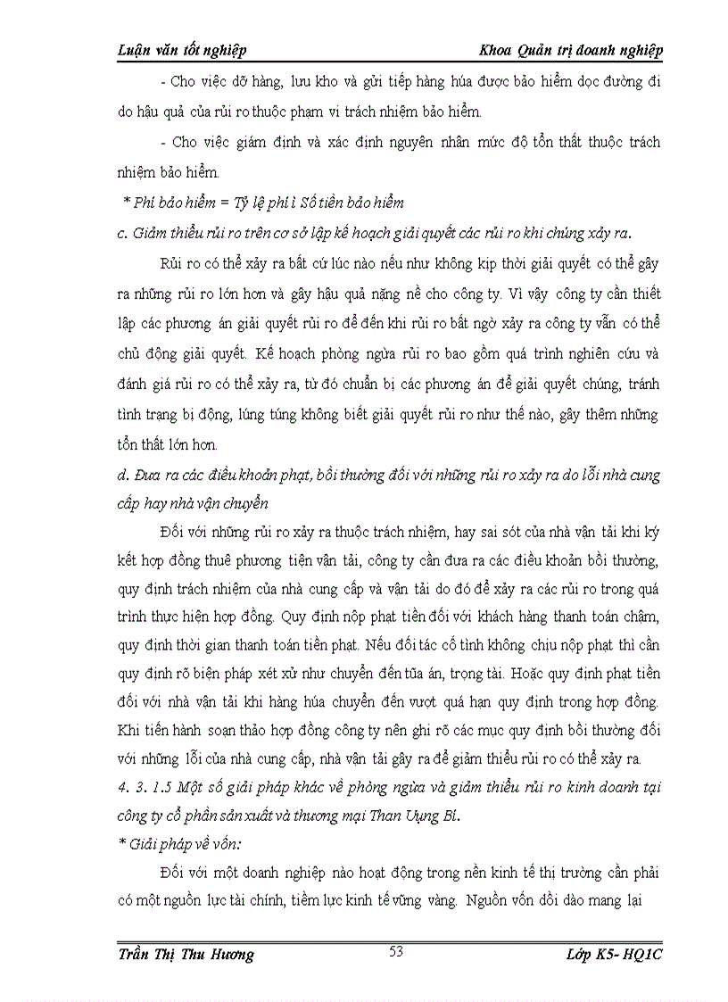image for page Giải pháp phòng ngừa và giảm thiểu rủi ro kinh doanh tại công ty cổ phần sản xuất và thương mại than Uông Bí