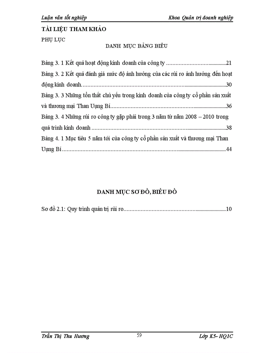 image for page Giải pháp phòng ngừa và giảm thiểu rủi ro kinh doanh tại công ty cổ phần sản xuất và thương mại than Uông Bí