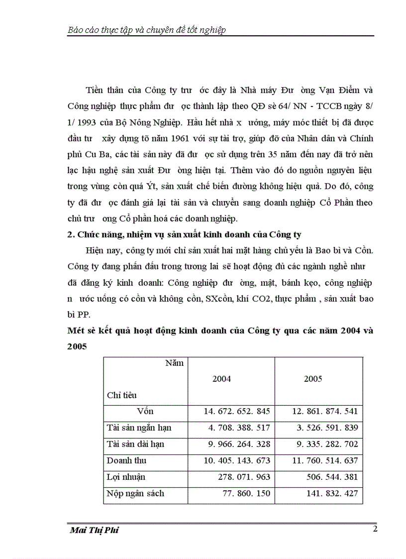 image for page Báo cáo thực tập tại công ty CPTP Vạn Điểm