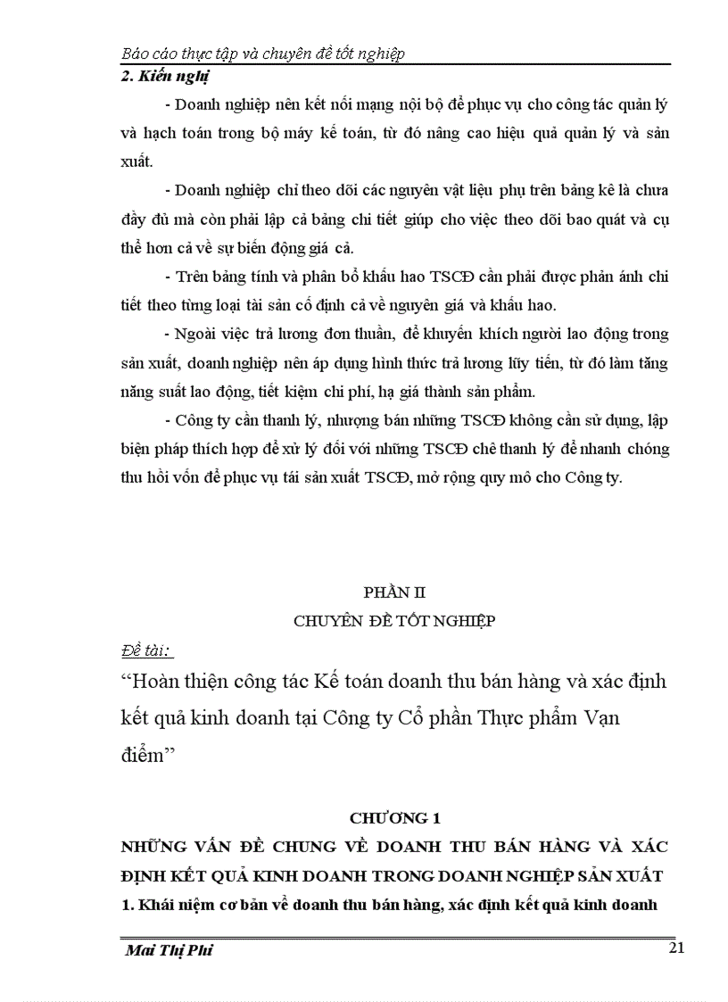 image for page Báo cáo thực tập tại công ty CPTP Vạn Điểm