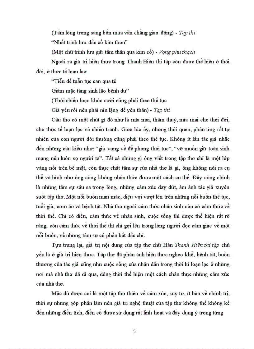 image for page Bài tiểu luận giữa kì chuyên đề văn học thời nguyễn: Hãy phân tích giá trị nội dung và giá trị nghệ thuật trong tập thơ chữ Hán “Thanh Hiên thi tập” của Nguyễn Du.