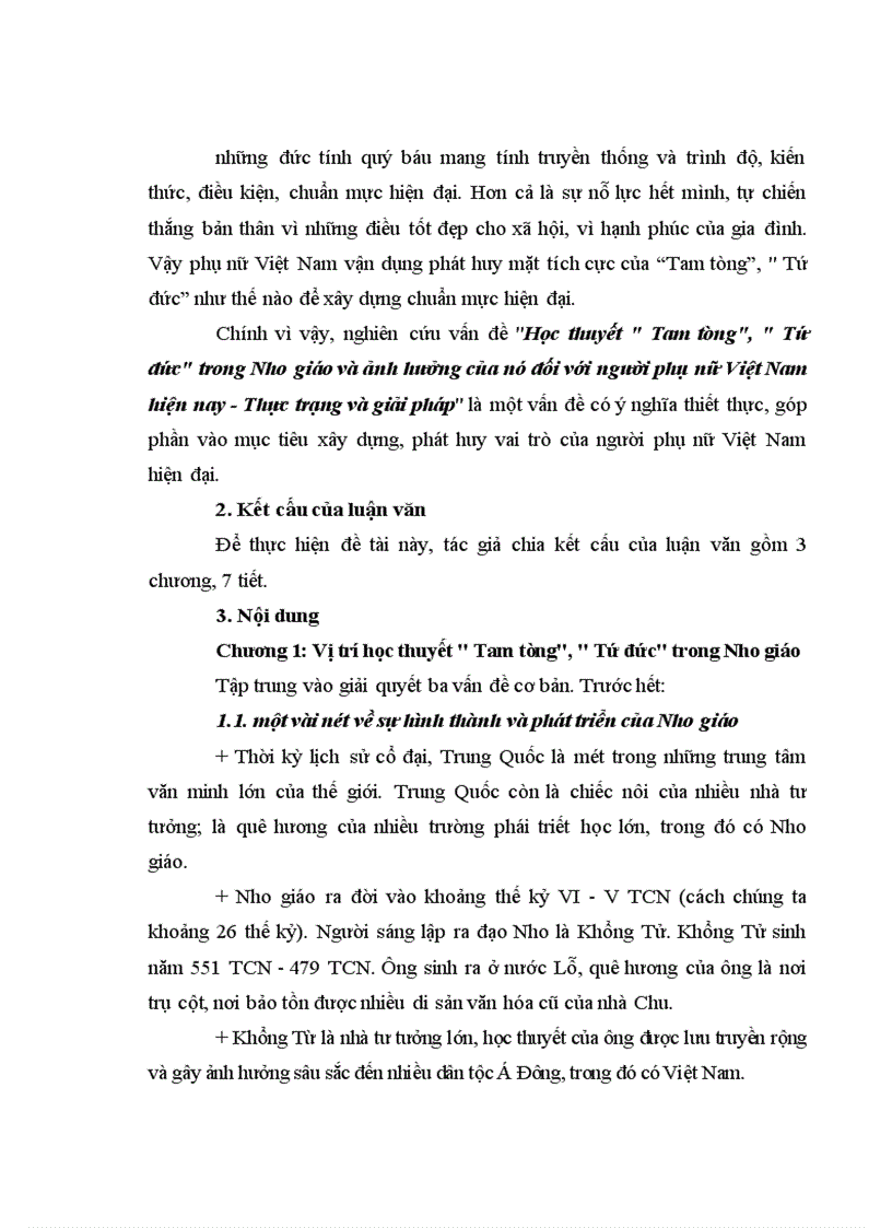 image for page Thực trạng ảnh hưởng của học thuyết Tam tòng, Tứ đức đối với người phụ nữ Việt Nam ngày nay