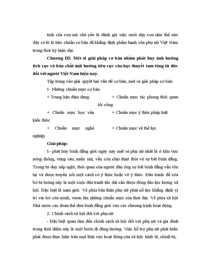 image for page Thực trạng ảnh hưởng của học thuyết Tam tòng, Tứ đức đối với người phụ nữ Việt Nam ngày nay