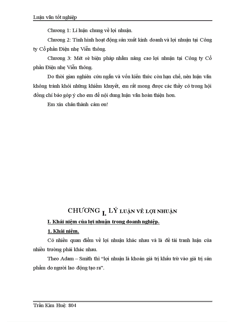 image for page Lợi nhuận và một số biện pháp nhằm nâng cao lợi nhuận tại Công ty Cổ phần Điện nhẹ Viễn thông