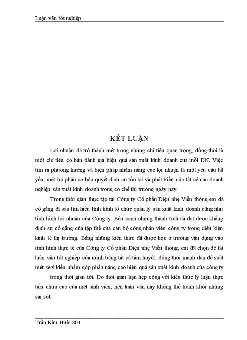 image for page Lợi nhuận và một số biện pháp nhằm nâng cao lợi nhuận tại Công ty Cổ phần Điện nhẹ Viễn thông