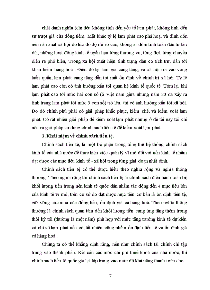 image for page Sử dụng chính sách tiền tệ trong việc kiểm soát lạm phát