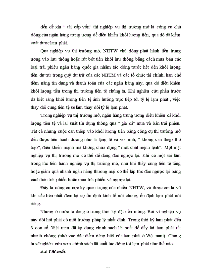 image for page Sử dụng chính sách tiền tệ trong việc kiểm soát lạm phát