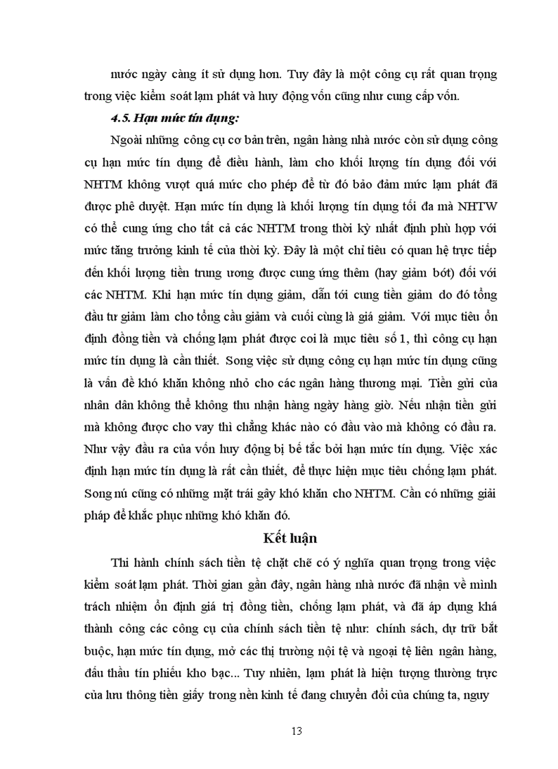 image for page Sử dụng chính sách tiền tệ trong việc kiểm soát lạm phát