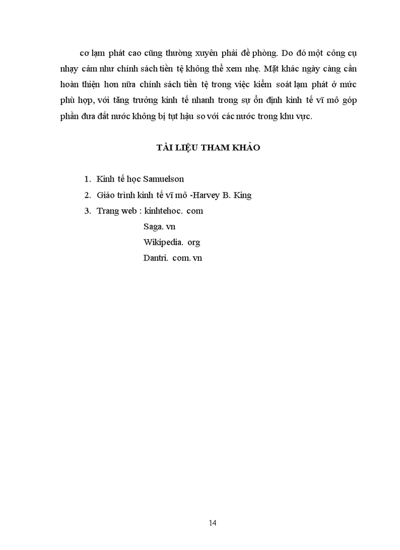 image for page Sử dụng chính sách tiền tệ trong việc kiểm soát lạm phát