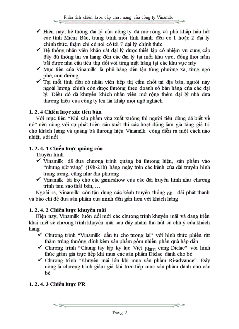 image for page Phân tích chiến lược cấp chức năng của công ty Vinamilk