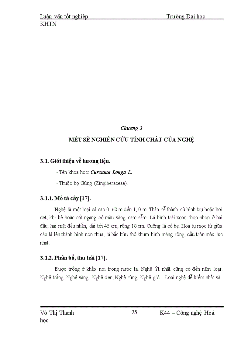 image for page Nghiên cứu khả năng chống oxy hoá đối với lipit của một số hợp chất được chiết xuất từ cây nghệ vàng