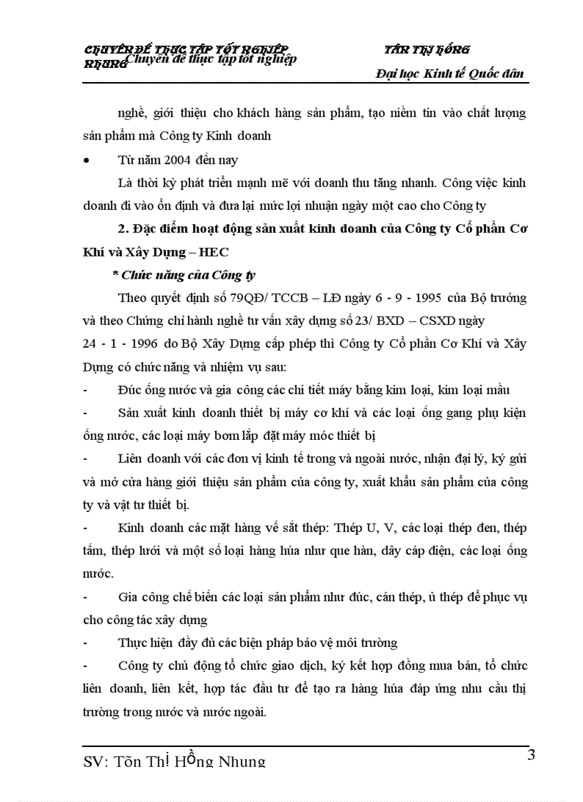 image for page Hoàn thiện kế toán bán hàng và xác định kết quả kinh doanh tại Công ty Cổ Phần Cơ Khí và Xây Dựng – HEC