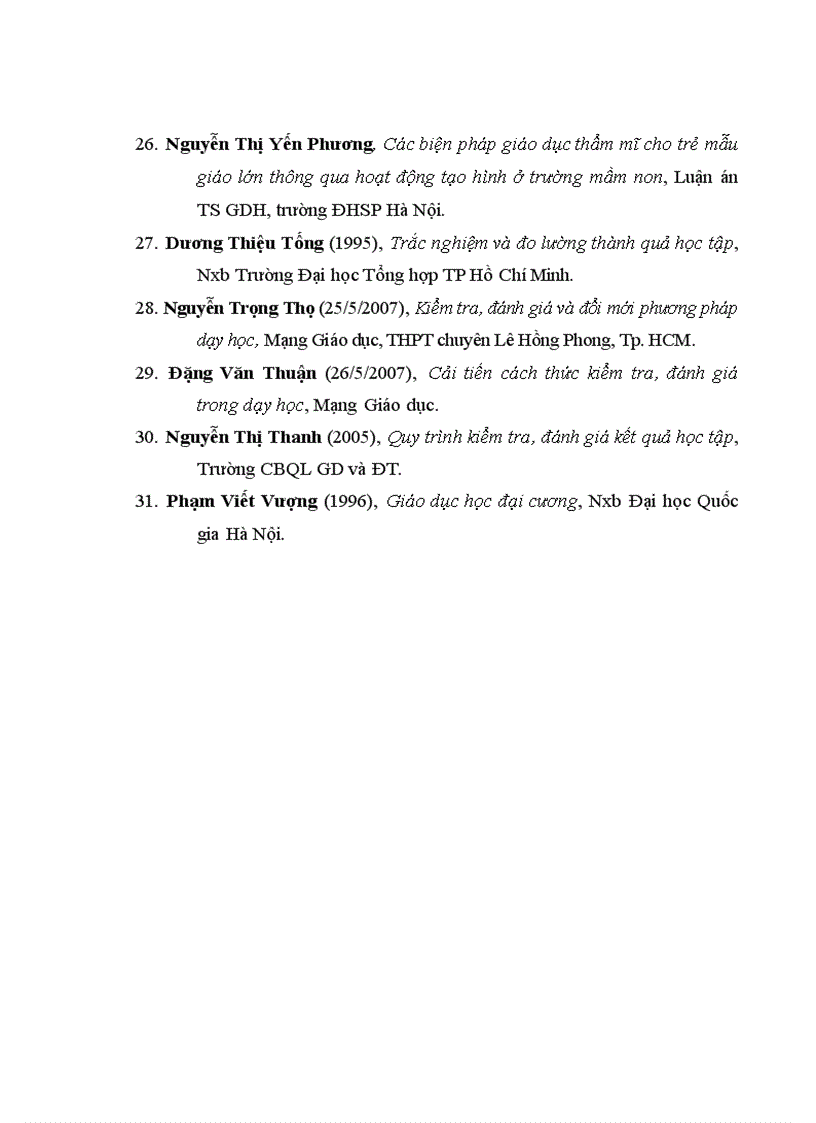 image for page Một số biện pháp nâng cao hiệu quả kiểm tra, đánh giá kết quả học tập môn GDCD của học sinh ở THPT