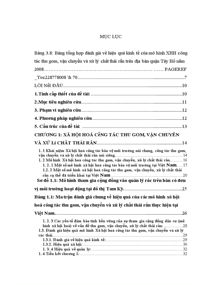 image for page Đánh giá hiệu quả của mô hình thực hiện xã hội hoá công tác thu gom, vận chuyển, xử lý chất thải rắn tại quận Tây Hồ