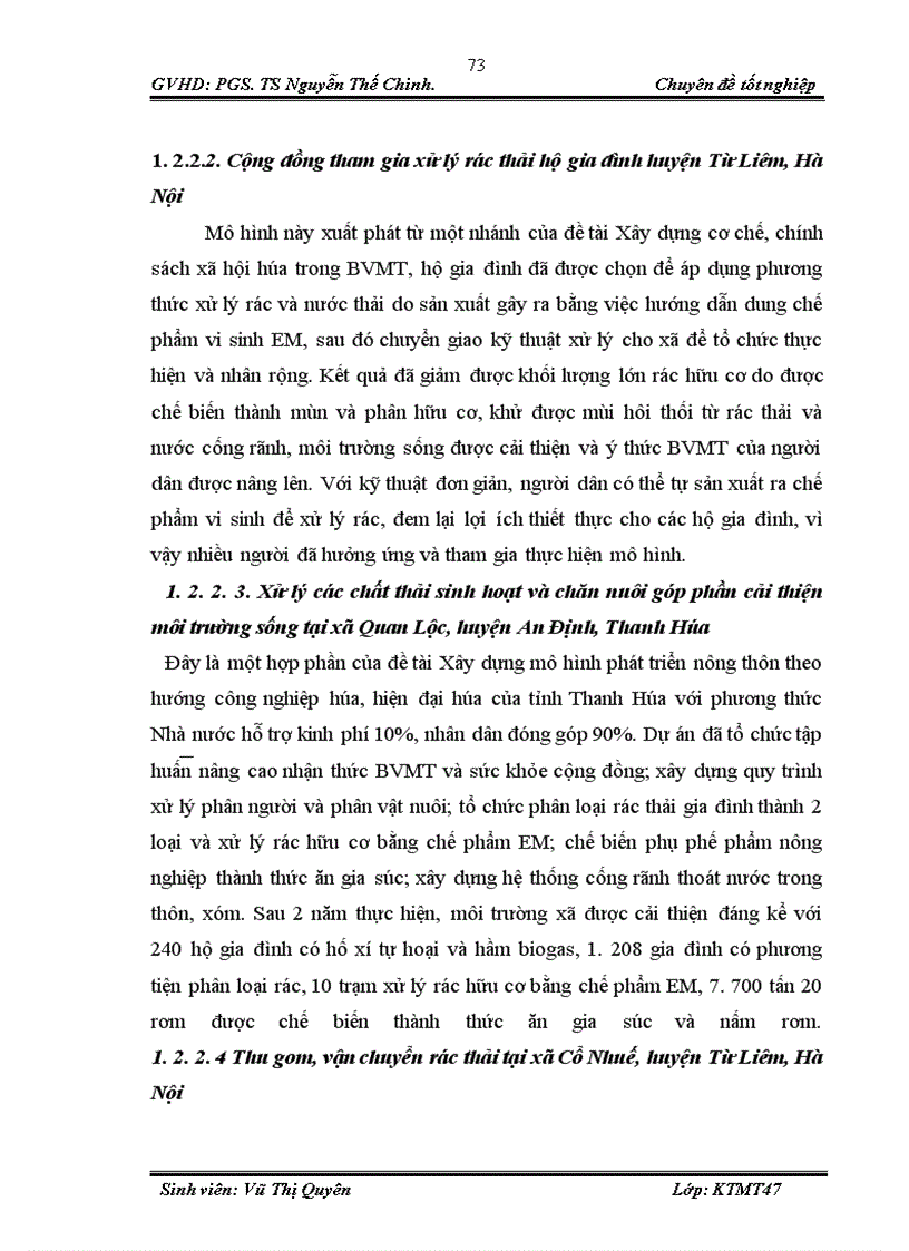 image for page Đánh giá hiệu quả của mô hình thực hiện xã hội hoá công tác thu gom, vận chuyển, xử lý chất thải rắn tại quận Tây Hồ