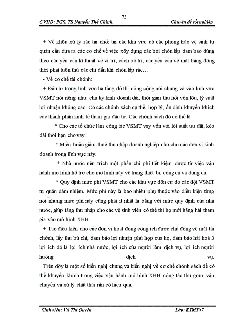 image for page Đánh giá hiệu quả của mô hình thực hiện xã hội hoá công tác thu gom, vận chuyển, xử lý chất thải rắn tại quận Tây Hồ