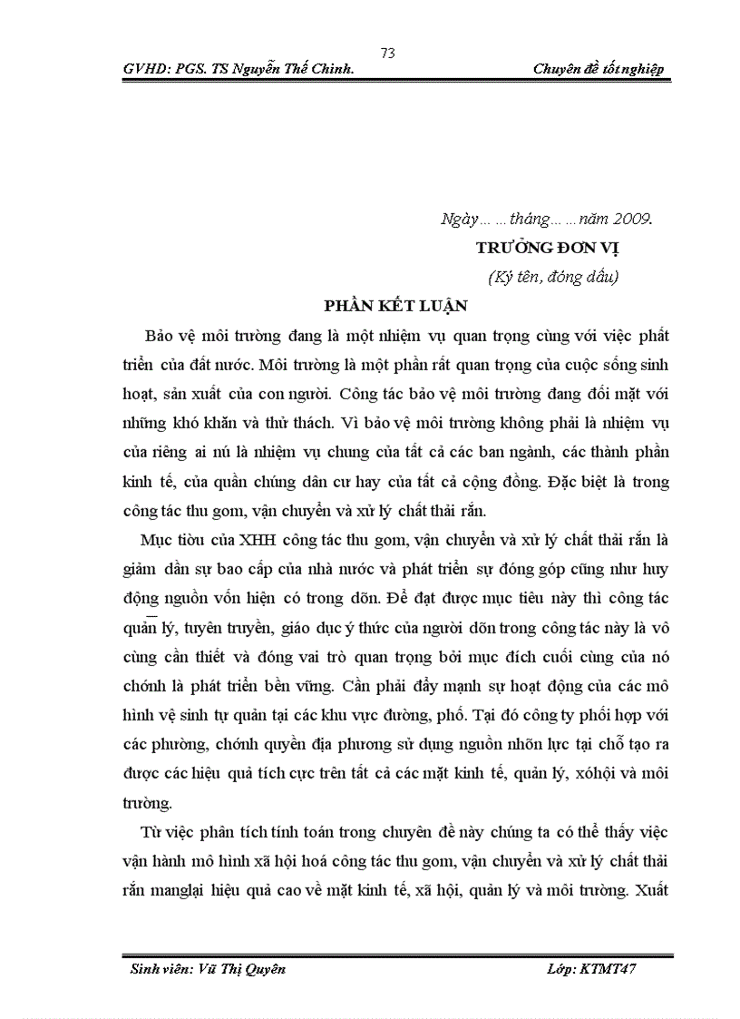 image for page Đánh giá hiệu quả của mô hình thực hiện xã hội hoá công tác thu gom, vận chuyển, xử lý chất thải rắn tại quận Tây Hồ