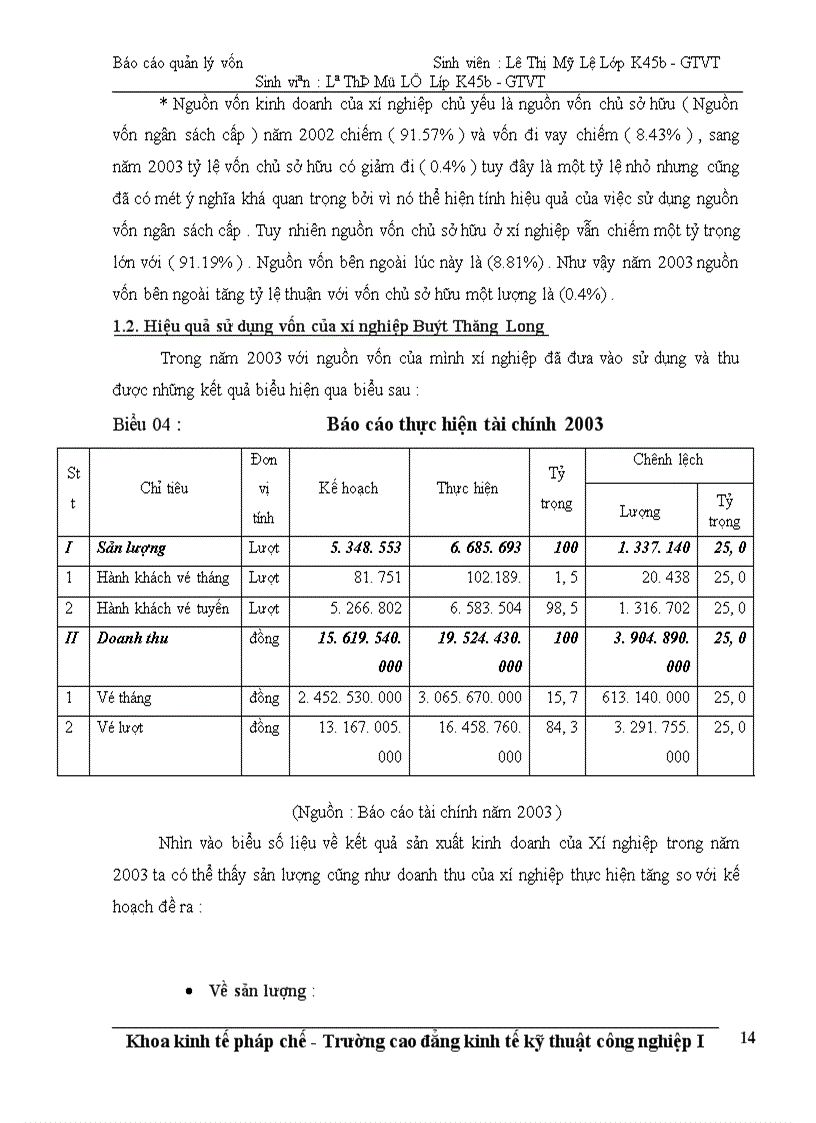 image for page Công tác quản lý và bảo toàn vốn tại Xí nghiệp xe Buýt Thăng Long