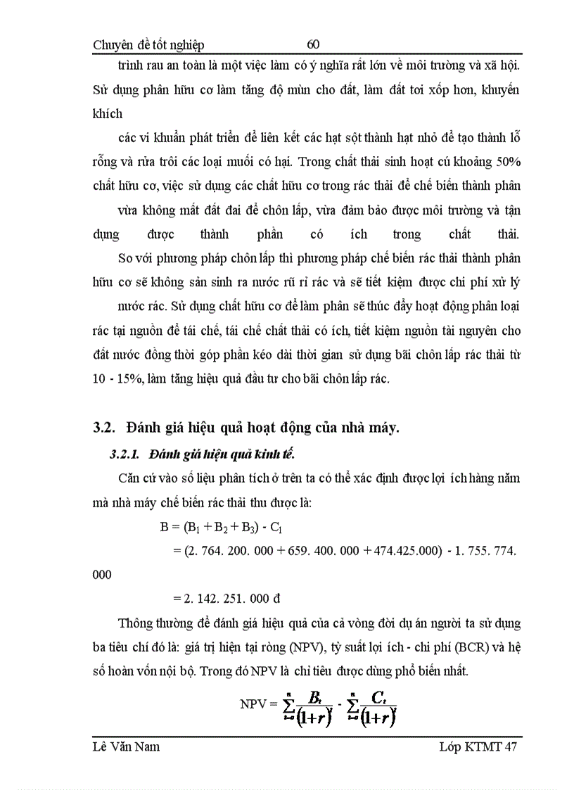 image for page Đánh giá hiệu quả hoạt động của nhà máy xử lý rác thải sinh hoạt làm phân bón hữu cơ Cầu Diễn - Hà Nội
