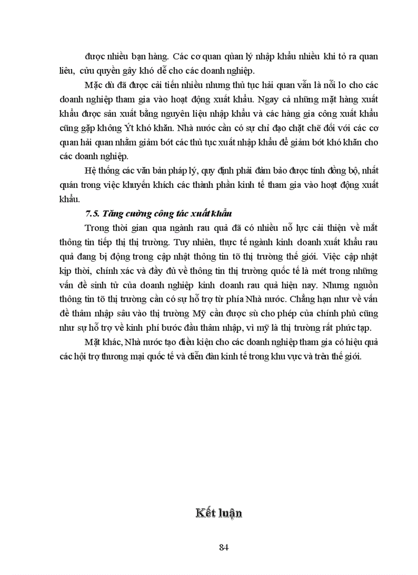 image for page Một số biện pháp cơ bản nhằm duy trì và mở rộng thị trường tiêu thụ sản phẩm ở Tổng công ty Rau quả Việt nam - Đặc biệt là thị trường Mỹ sau Hiệp định Thương mại Việt – Mỹ