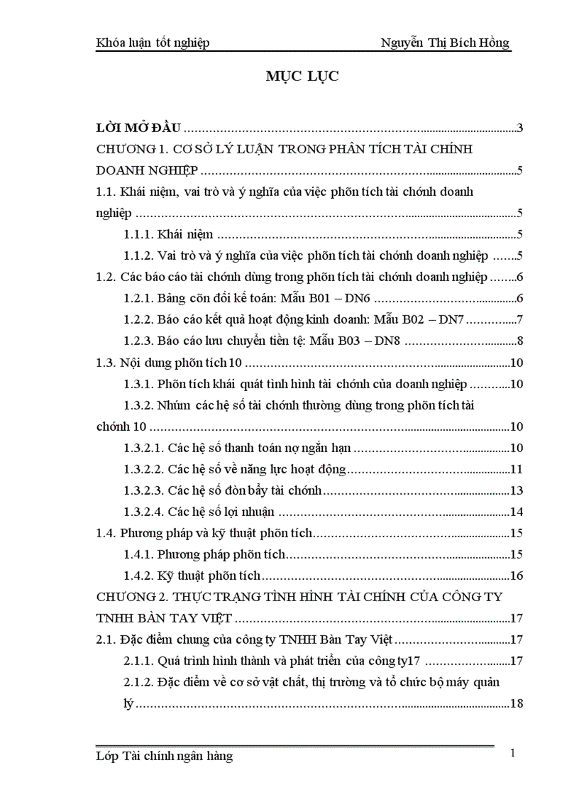 image for page Phân tích hoạt động tài chính ở Công ty TNHH Bàn Tay Việt