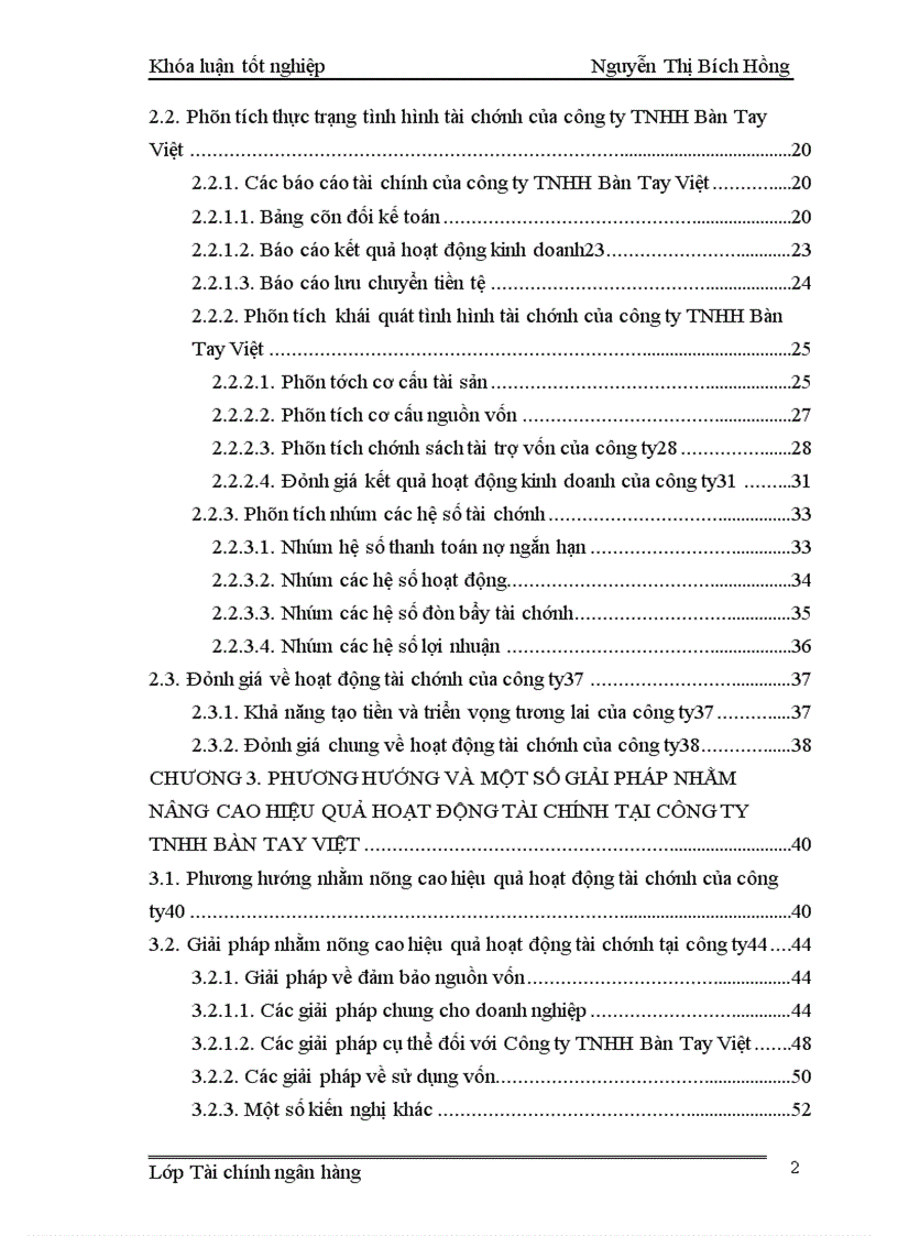 image for page Phân tích hoạt động tài chính ở Công ty TNHH Bàn Tay Việt
