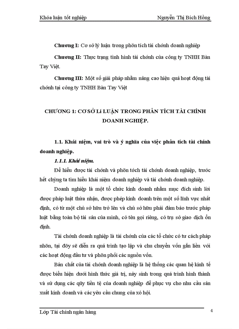 image for page Phân tích hoạt động tài chính ở Công ty TNHH Bàn Tay Việt