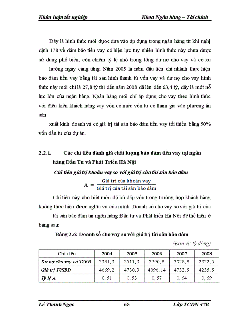 image for page Giải pháp nâng cao chất lượng bảo đảm tiền vay tại ngân hàng Đầu tư và Phát triển Hà Nội