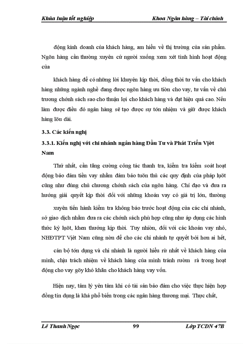image for page Giải pháp nâng cao chất lượng bảo đảm tiền vay tại ngân hàng Đầu tư và Phát triển Hà Nội