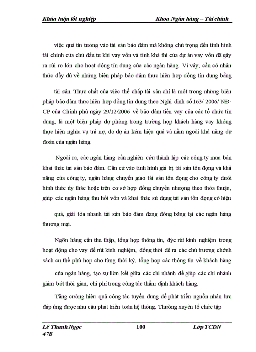 image for page Giải pháp nâng cao chất lượng bảo đảm tiền vay tại ngân hàng Đầu tư và Phát triển Hà Nội