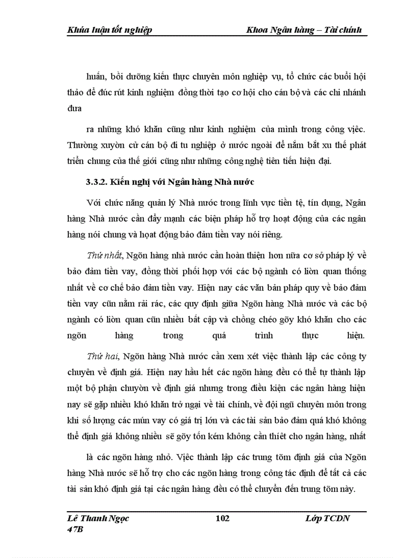 image for page Giải pháp nâng cao chất lượng bảo đảm tiền vay tại ngân hàng Đầu tư và Phát triển Hà Nội