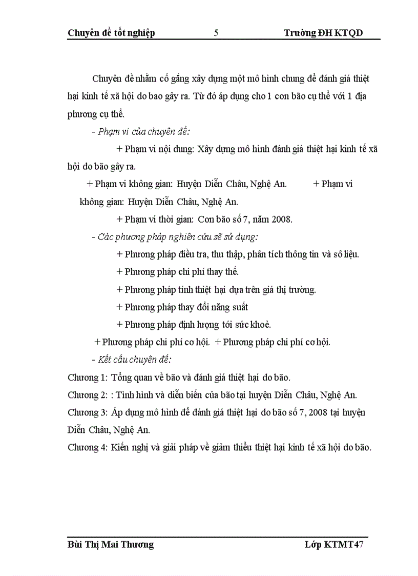 image for page Mô hình đánh giá thiệt hại kinh tế xã hội do bão và áp dụng cho trường hợp bão số 7,2008 tại huyện Diễn Châu, Nghệ An