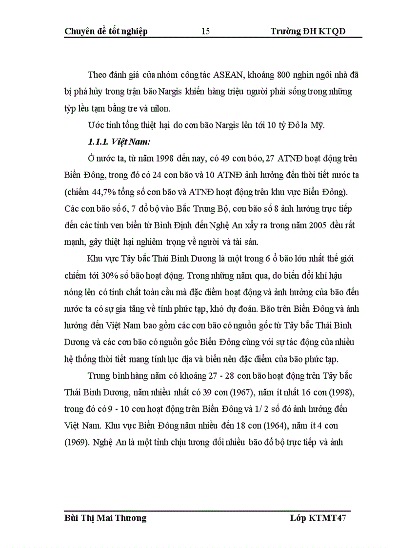 image for page Mô hình đánh giá thiệt hại kinh tế xã hội do bão và áp dụng cho trường hợp bão số 7,2008 tại huyện Diễn Châu, Nghệ An