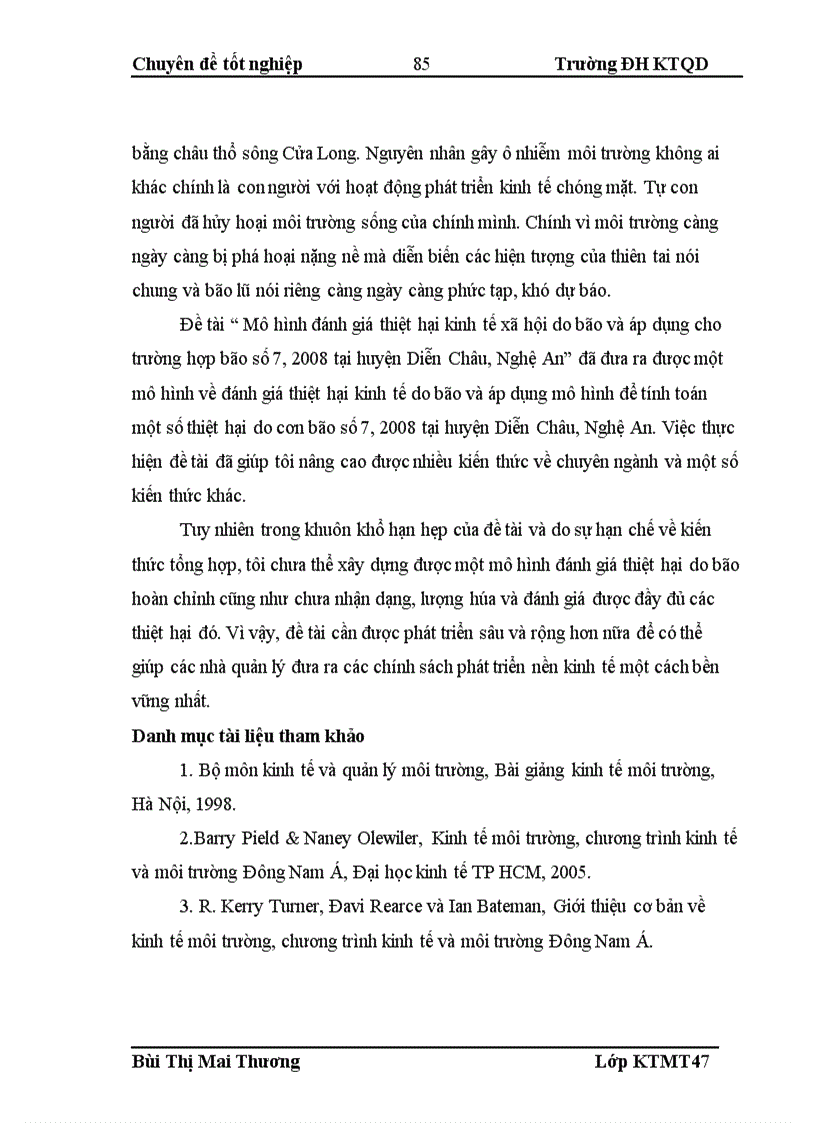 image for page Mô hình đánh giá thiệt hại kinh tế xã hội do bão và áp dụng cho trường hợp bão số 7,2008 tại huyện Diễn Châu, Nghệ An