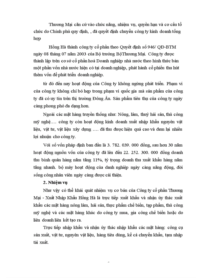 image for page Một số giải pháp nhằm nâng cao hiệu quả hoạt động đầu tư phát triển tại Công ty cổ phần Thương Mại - Xuất Nhập Khẩu Hồng Hà