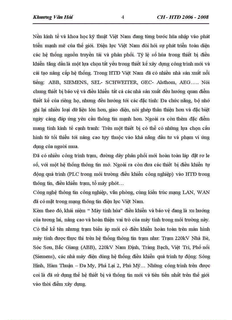 image for page Chuẩn truyền thông áp dụng trong hệ thống điện